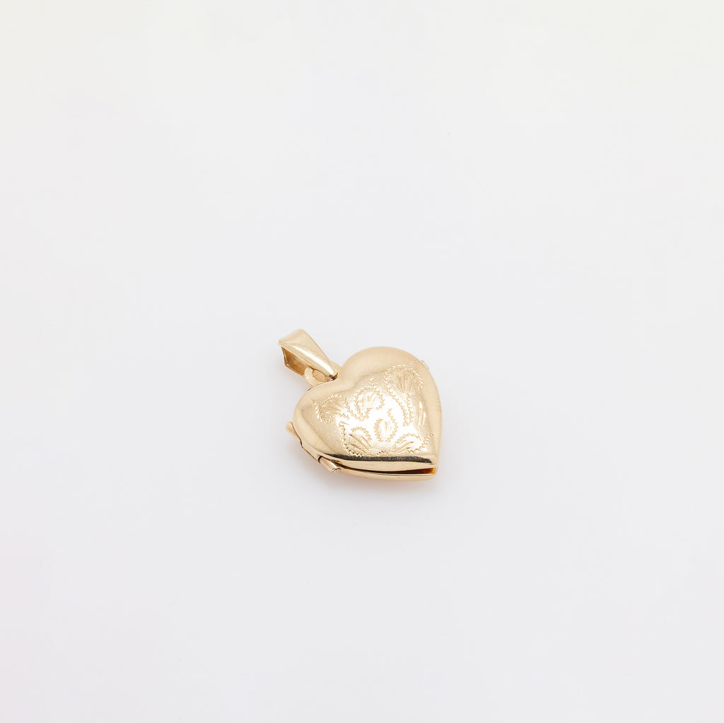 Etched Leaf Locket Pendant