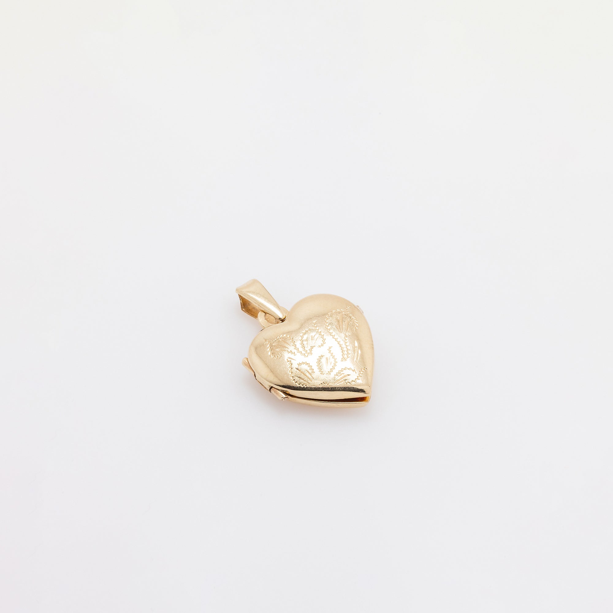 Etched Leaf Locket Pendant