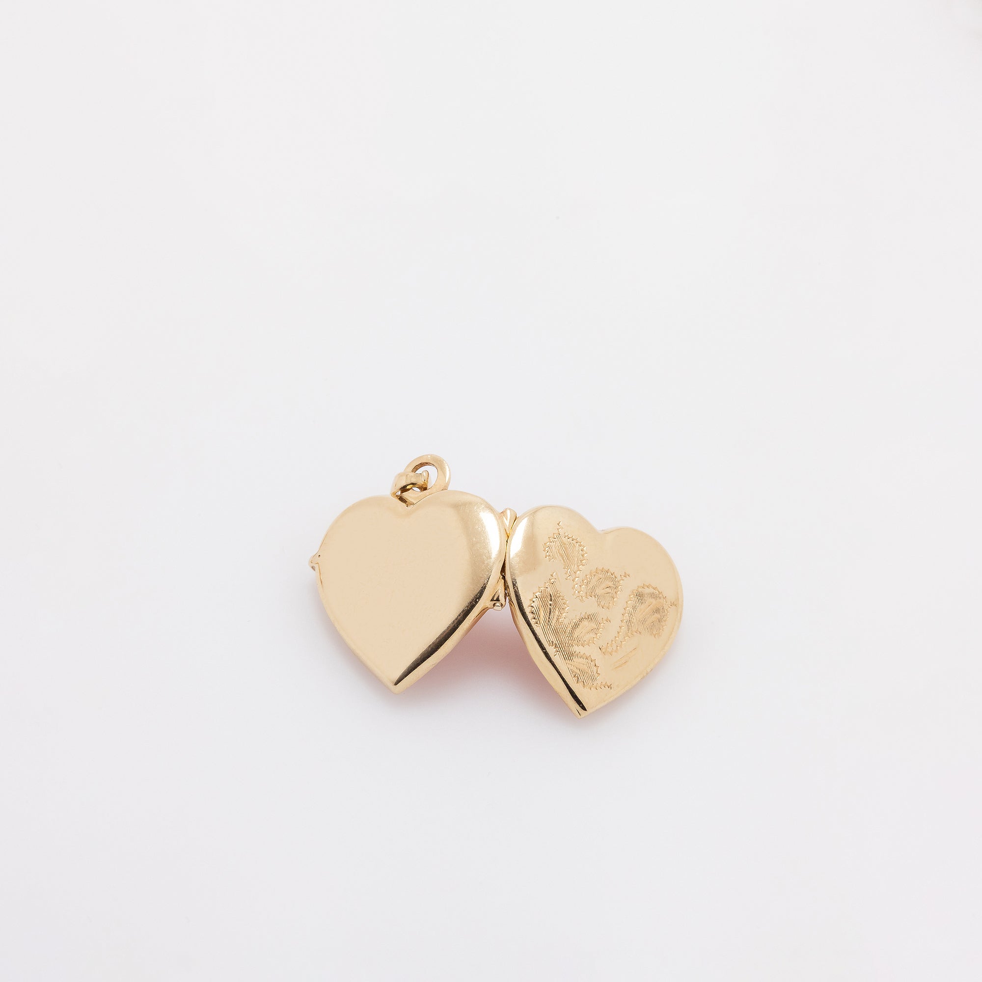 Etched Leaf Locket Pendant