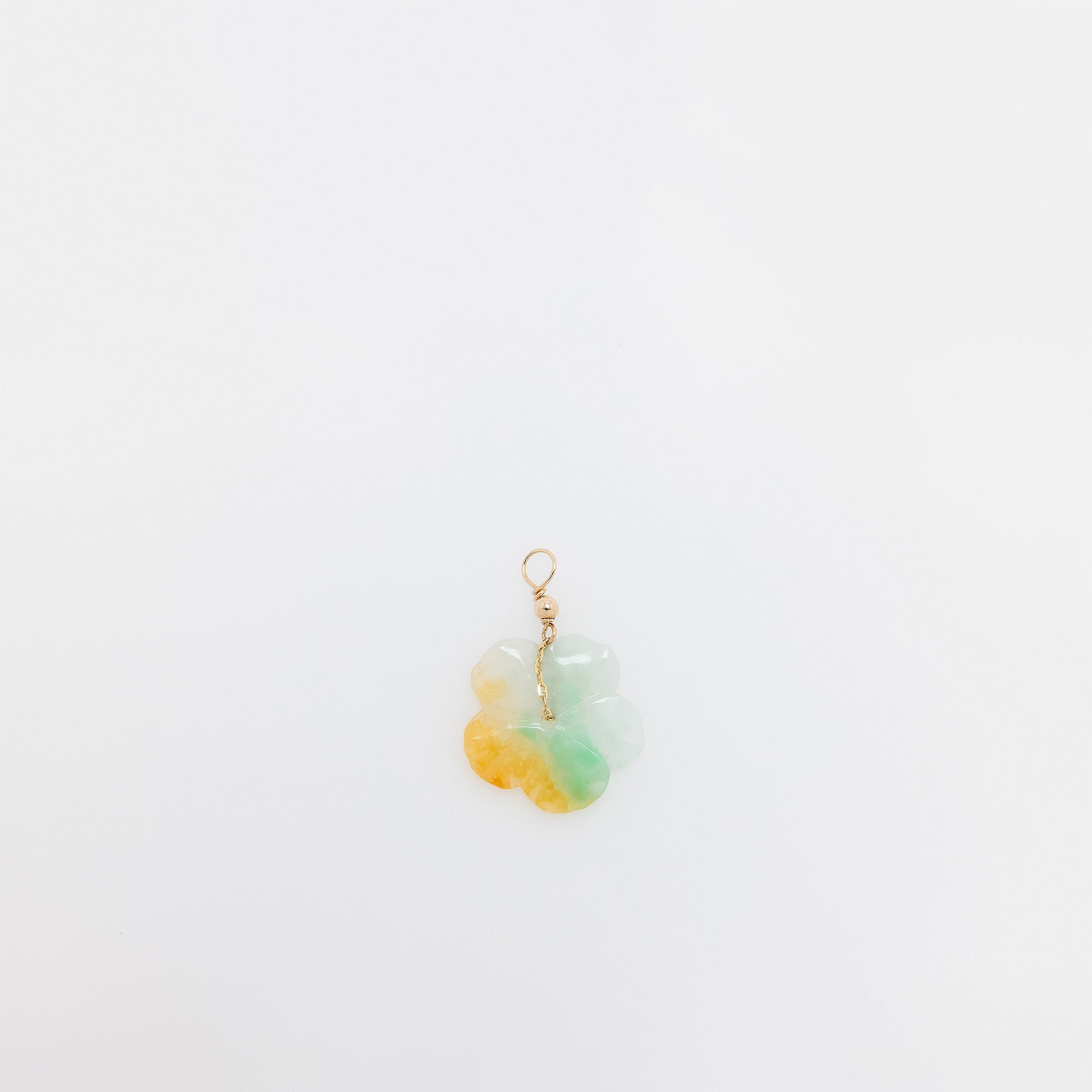 Gradient Flower Jade Pendant