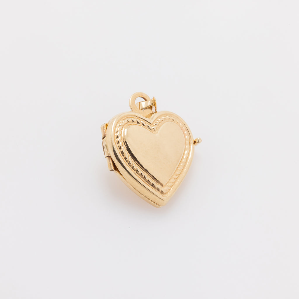 Braided Border Heart Locket Pendant