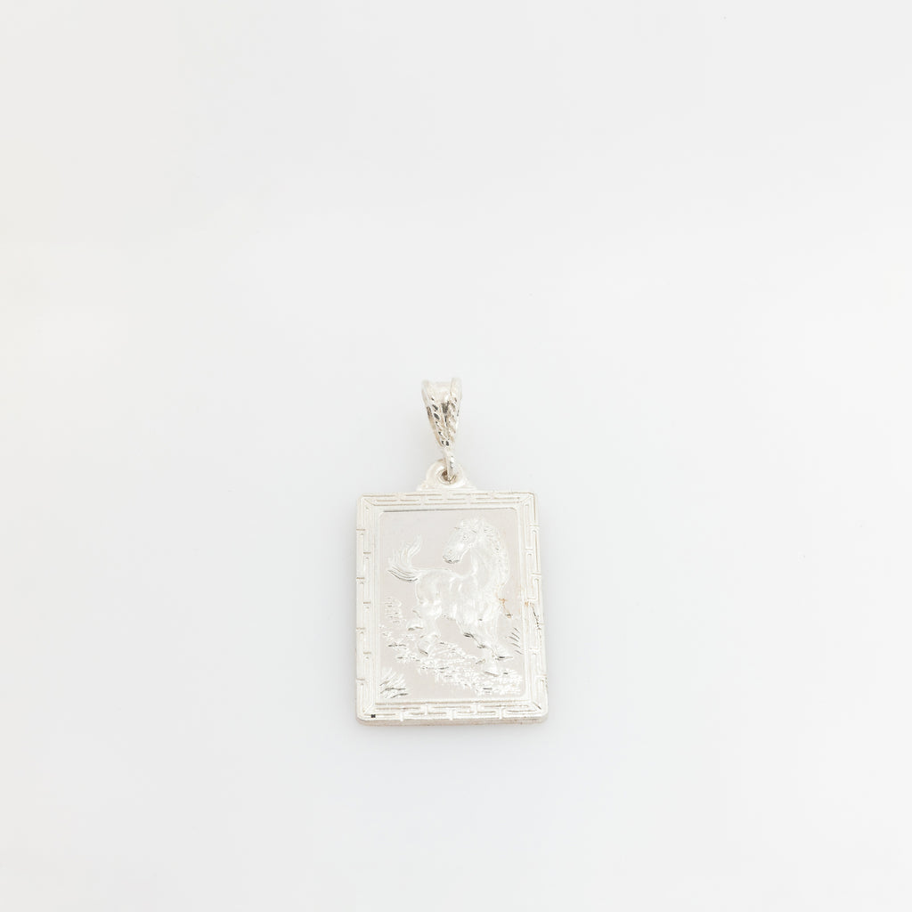 Year of the Horse Silver Stamp Pendant