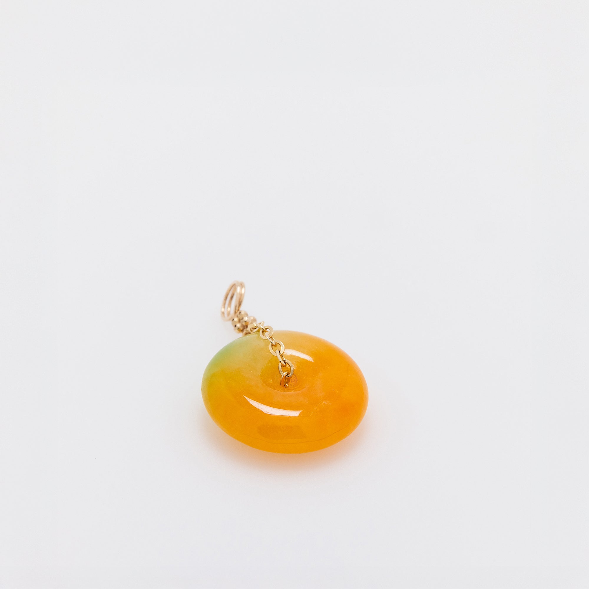 Mango Jade Donut Pendant
