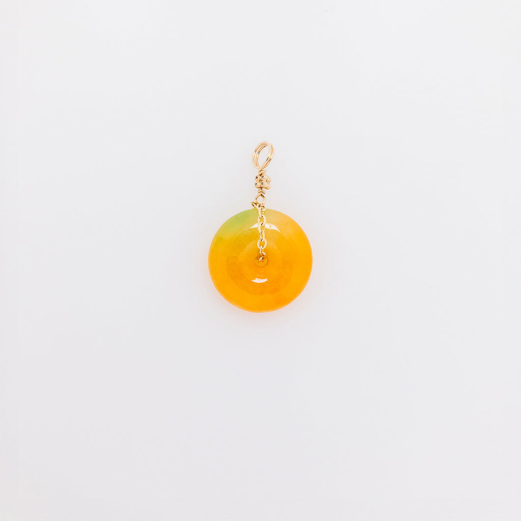 Mango Jade Donut Pendant