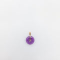 Mini Purple Jade Donut Fortune Pendant