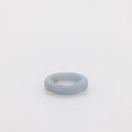 Thin Natural White Jade Ring Band