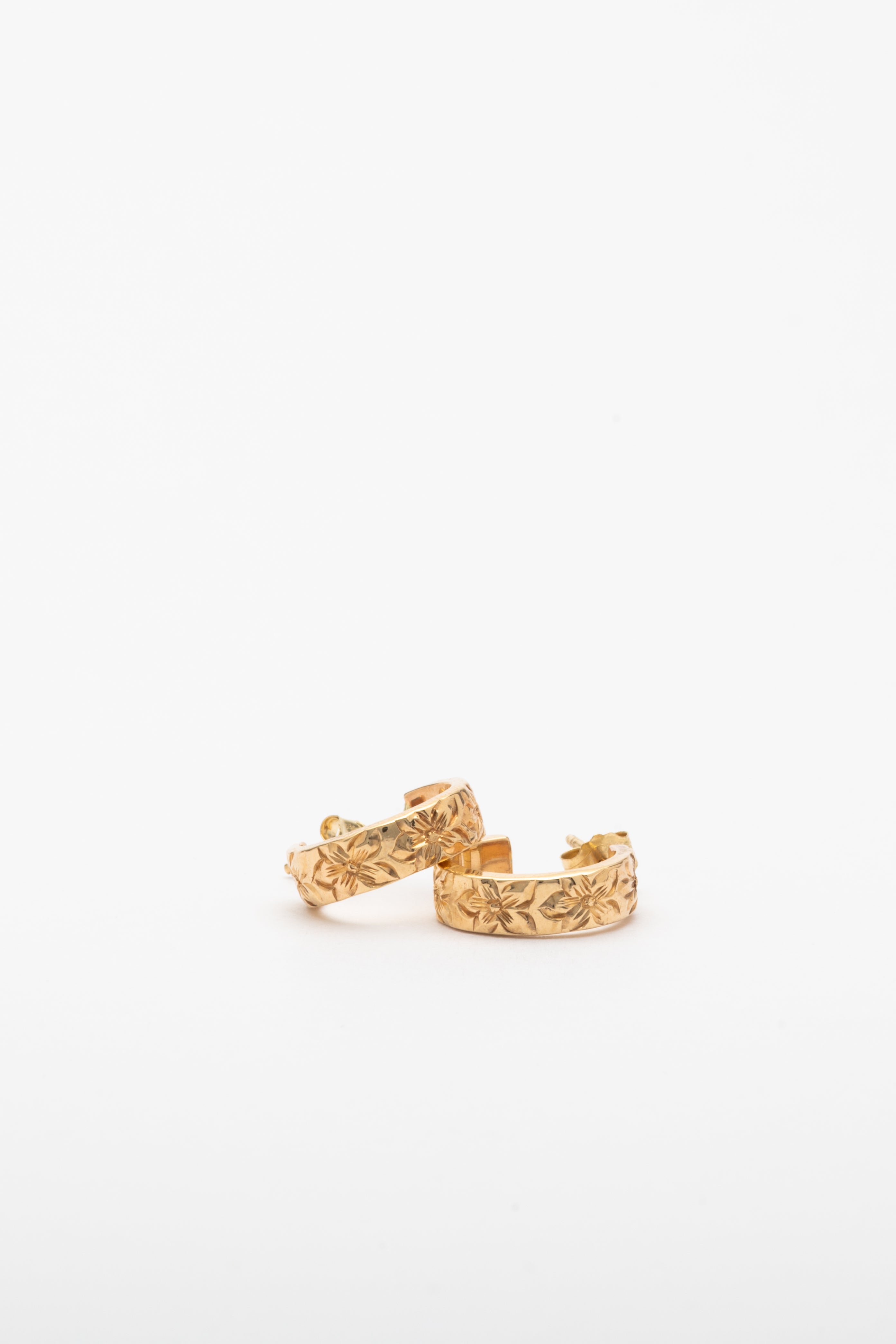 Plumeria Block Hoops