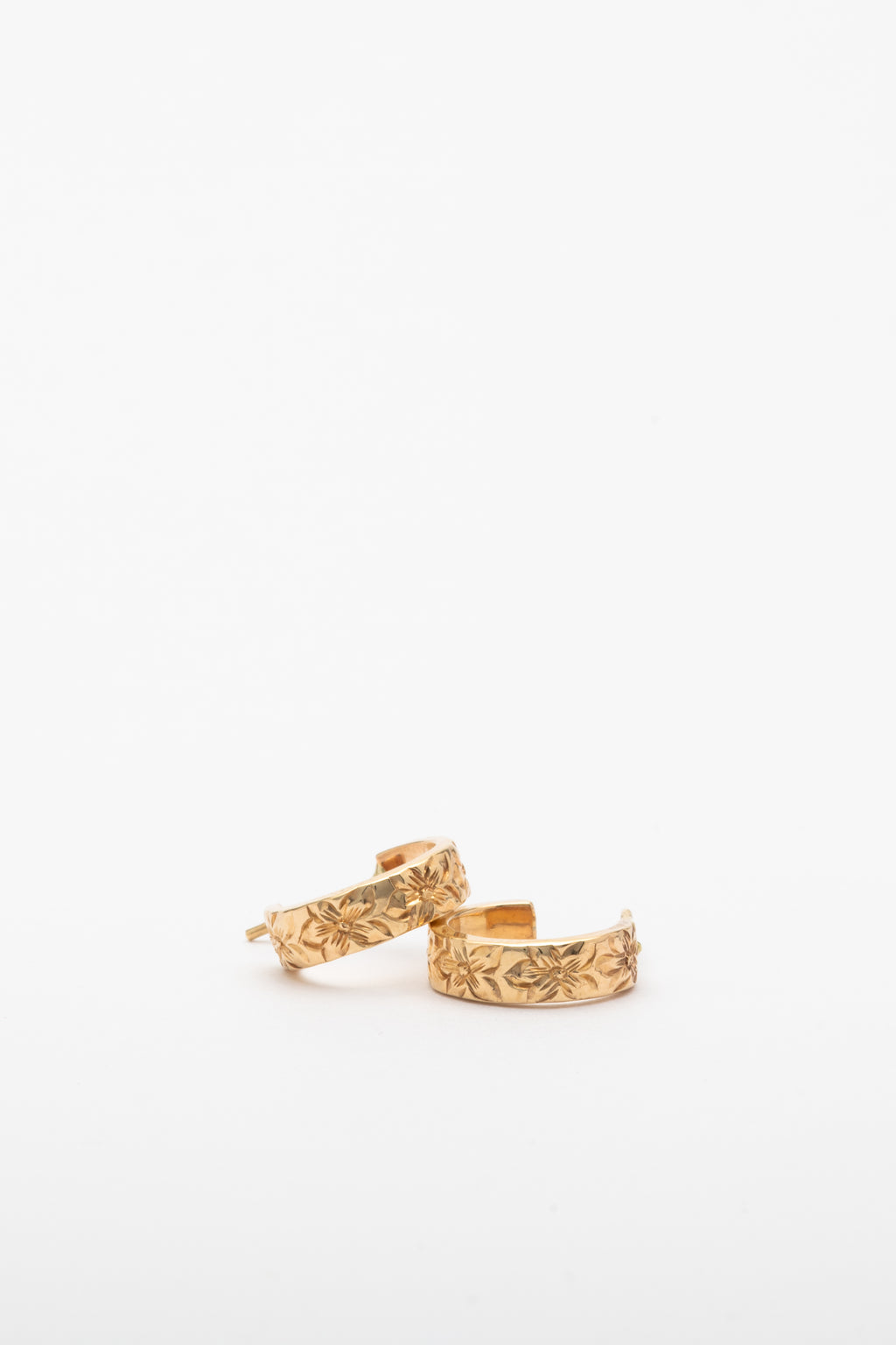 Plumeria Block Hoops