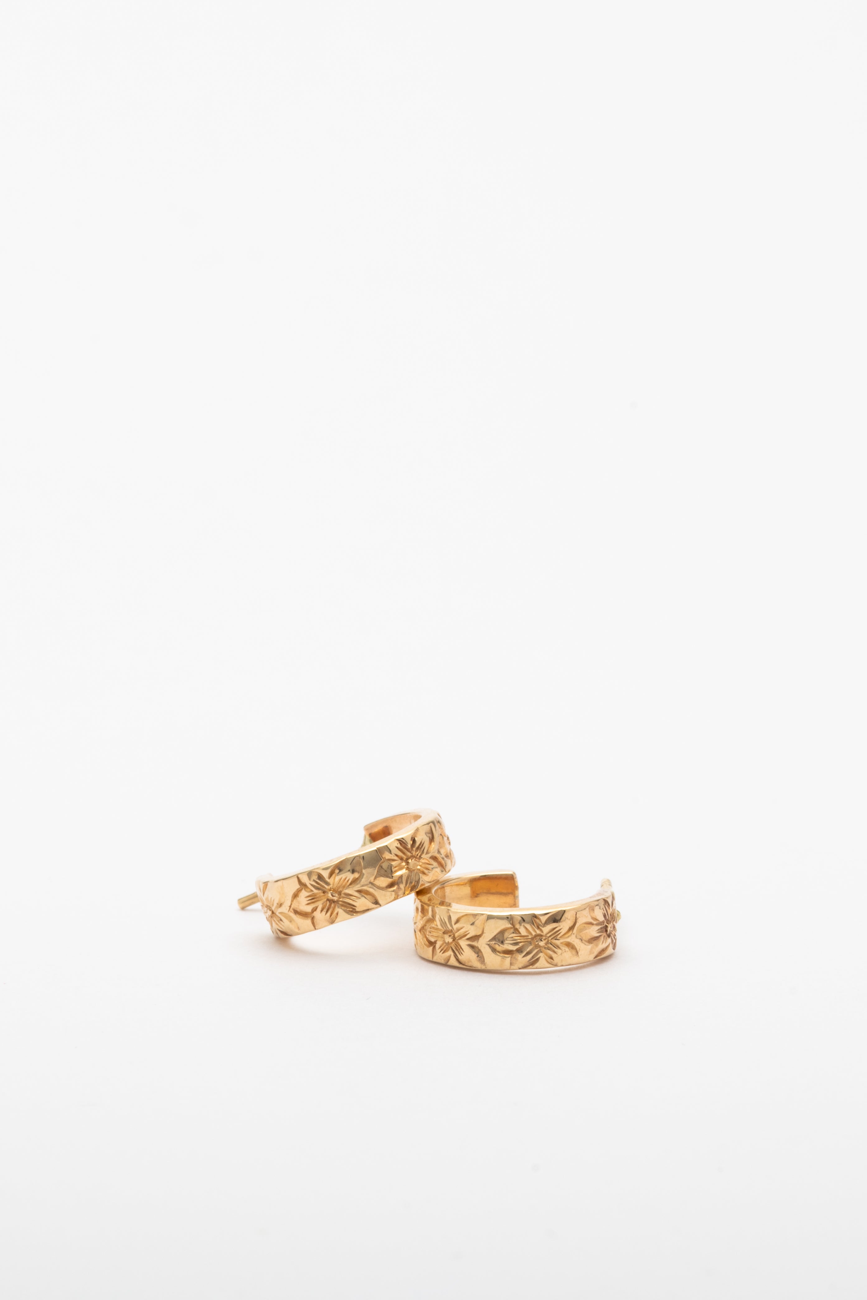 Plumeria Block Hoops
