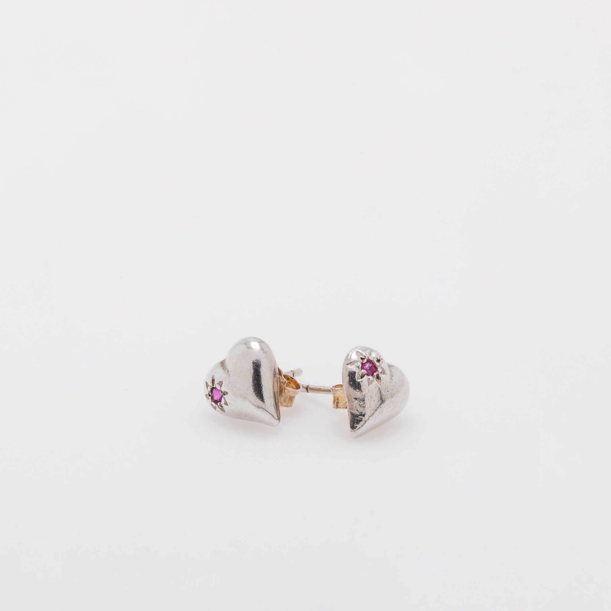 Mini Sunburst Heart Studs