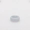 Thick Natural White Jade Ring Band