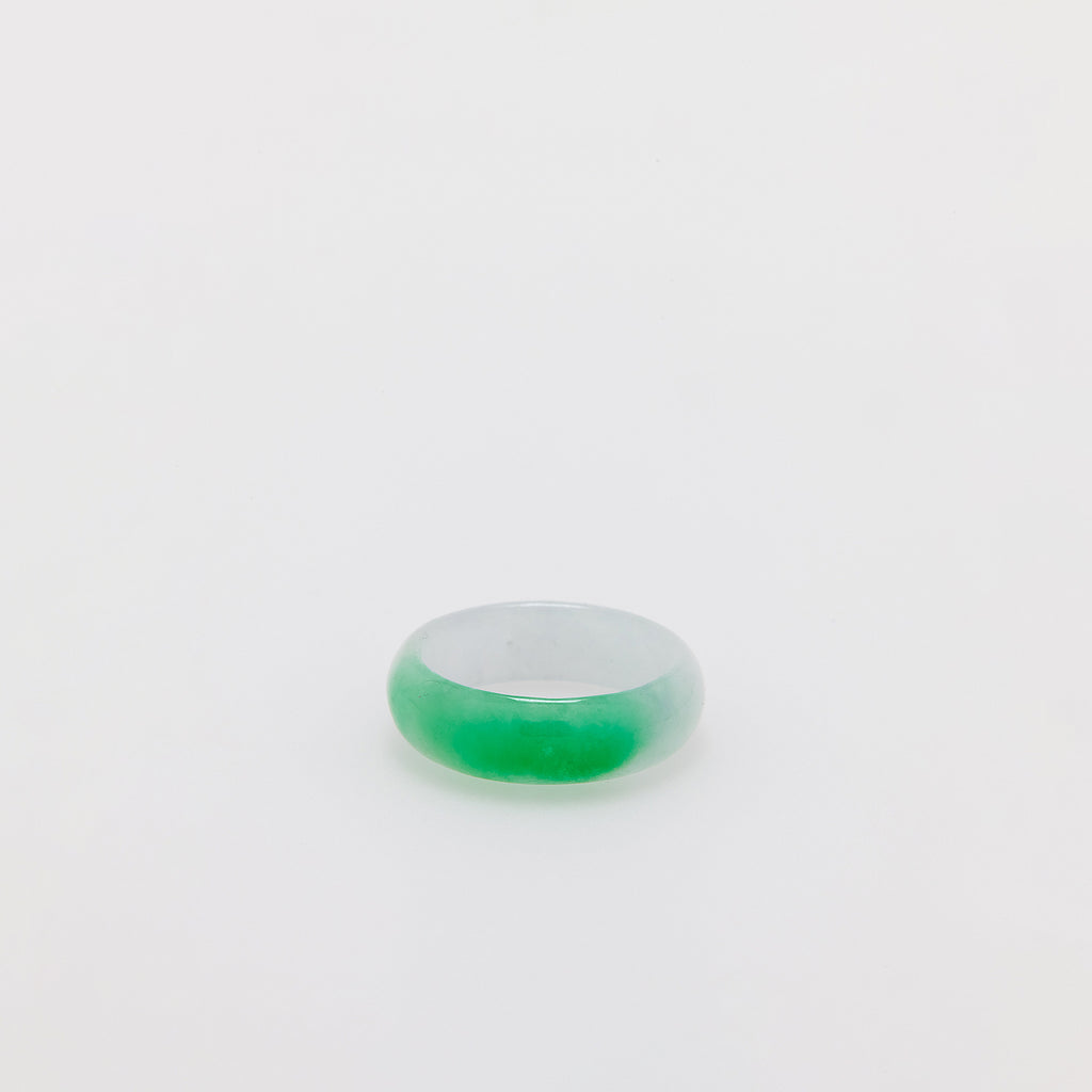 Green Jade Spot Thin Band