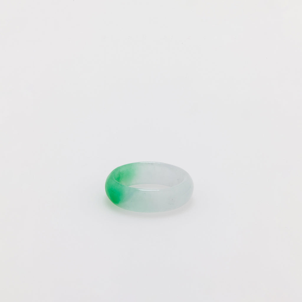 Green Jade Spot Thin Band