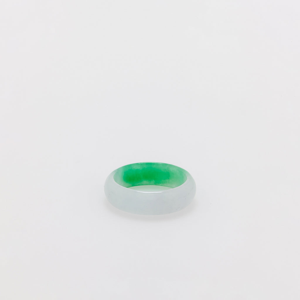 Green Jade Spot Thin Band