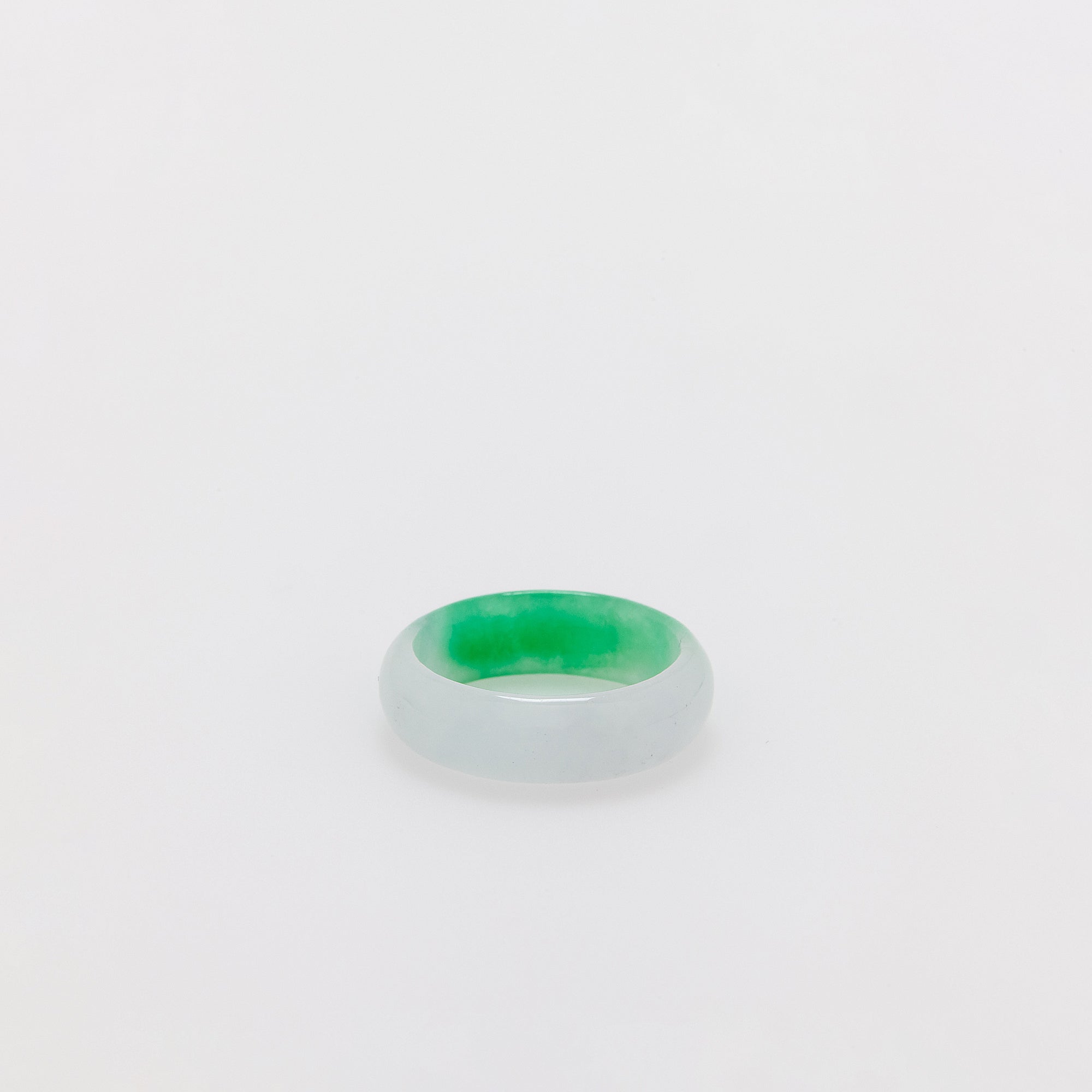 Green Jade Spot Thin Band