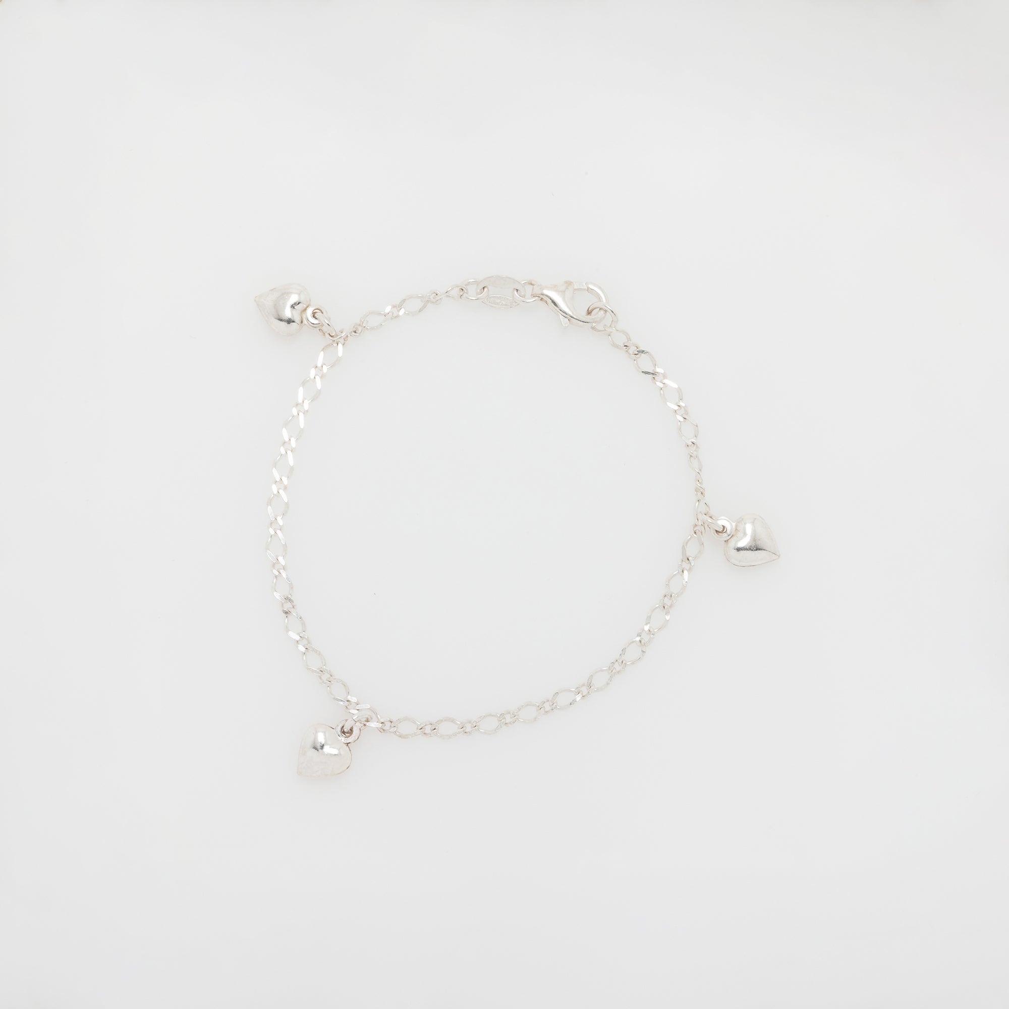 Triple Dangling Hearts Bracelet