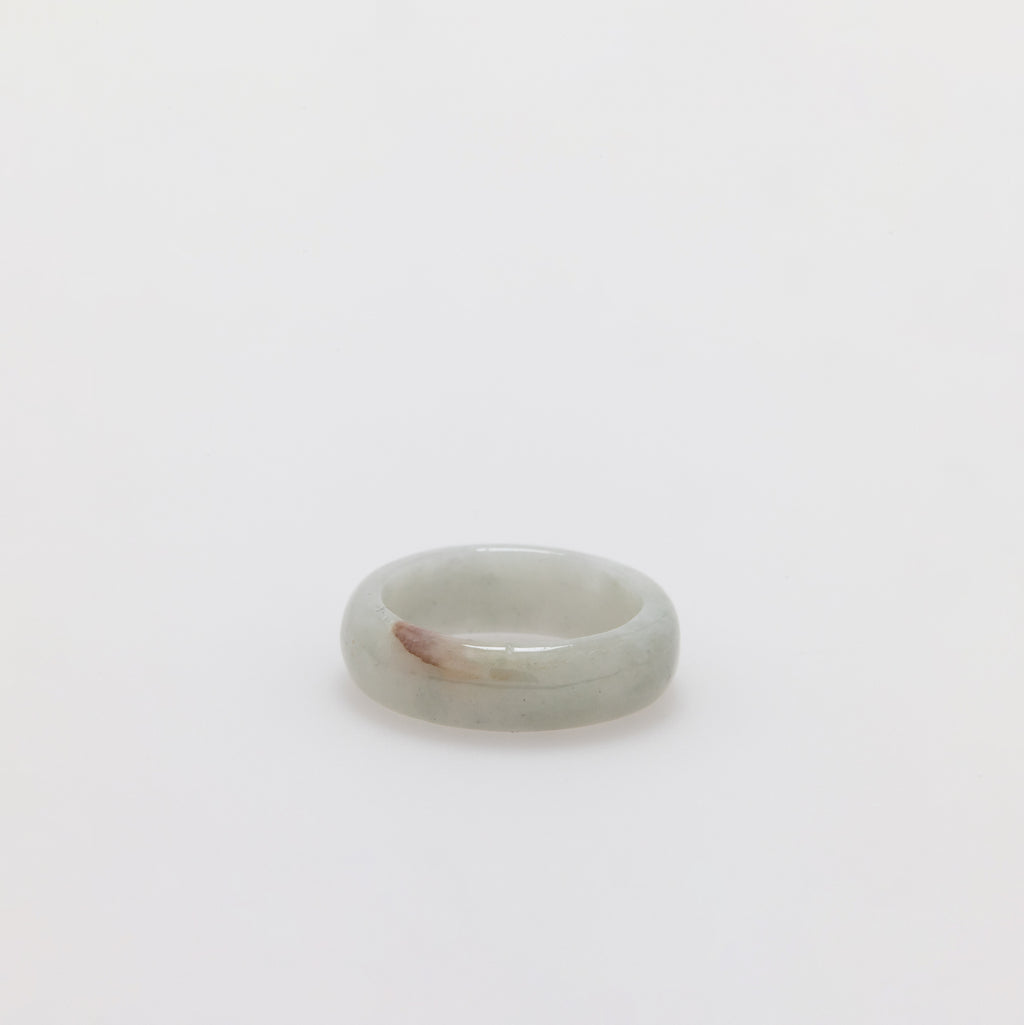 White Jade with Brown Spot Band
