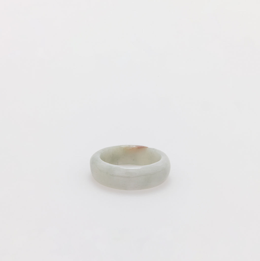 White Jade with Brown Spot Band