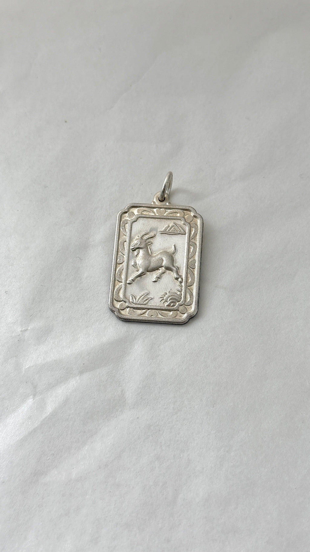 Year of the Goat Silver Coin Medallion Pendant