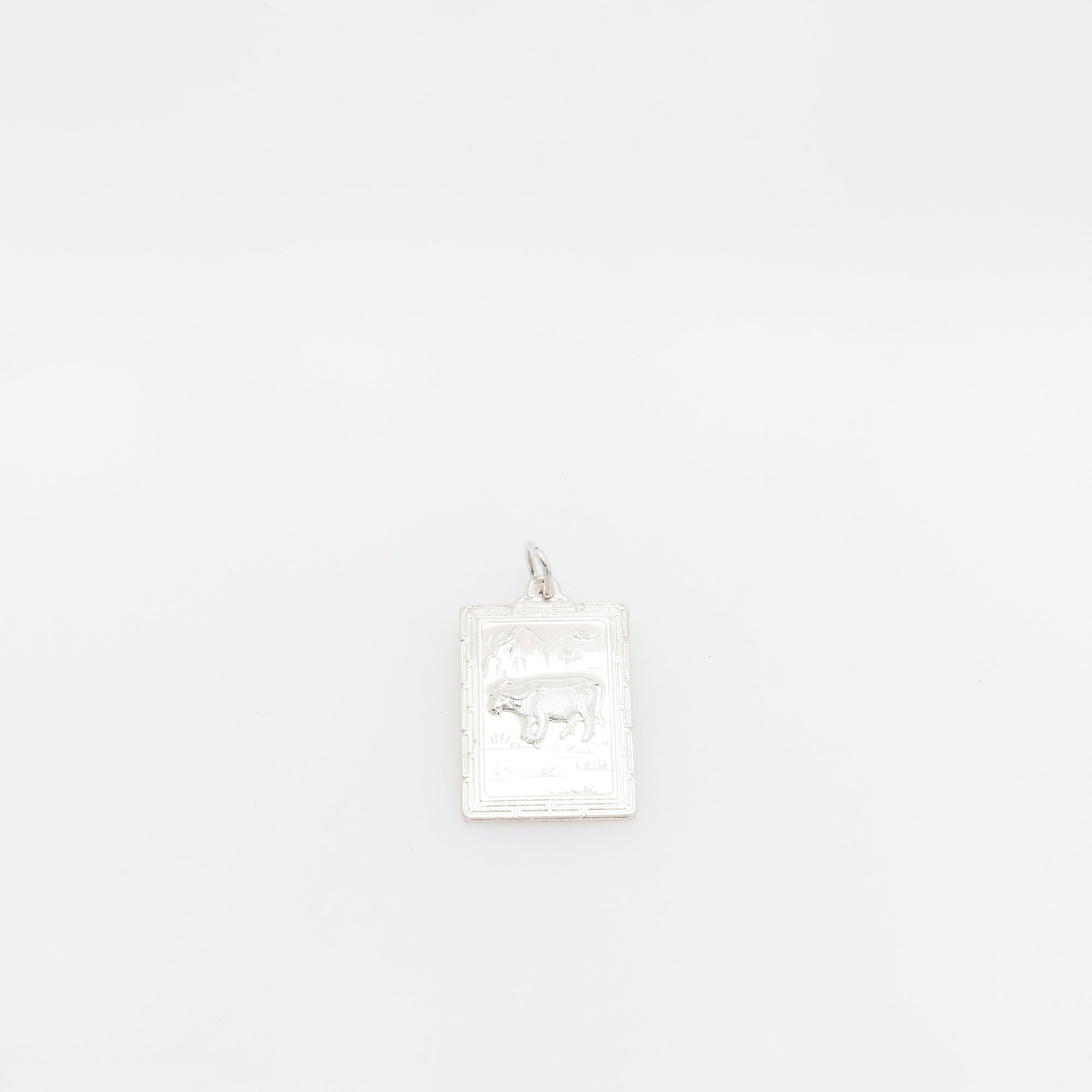 Year of the Ox Silver Stamp Pendant