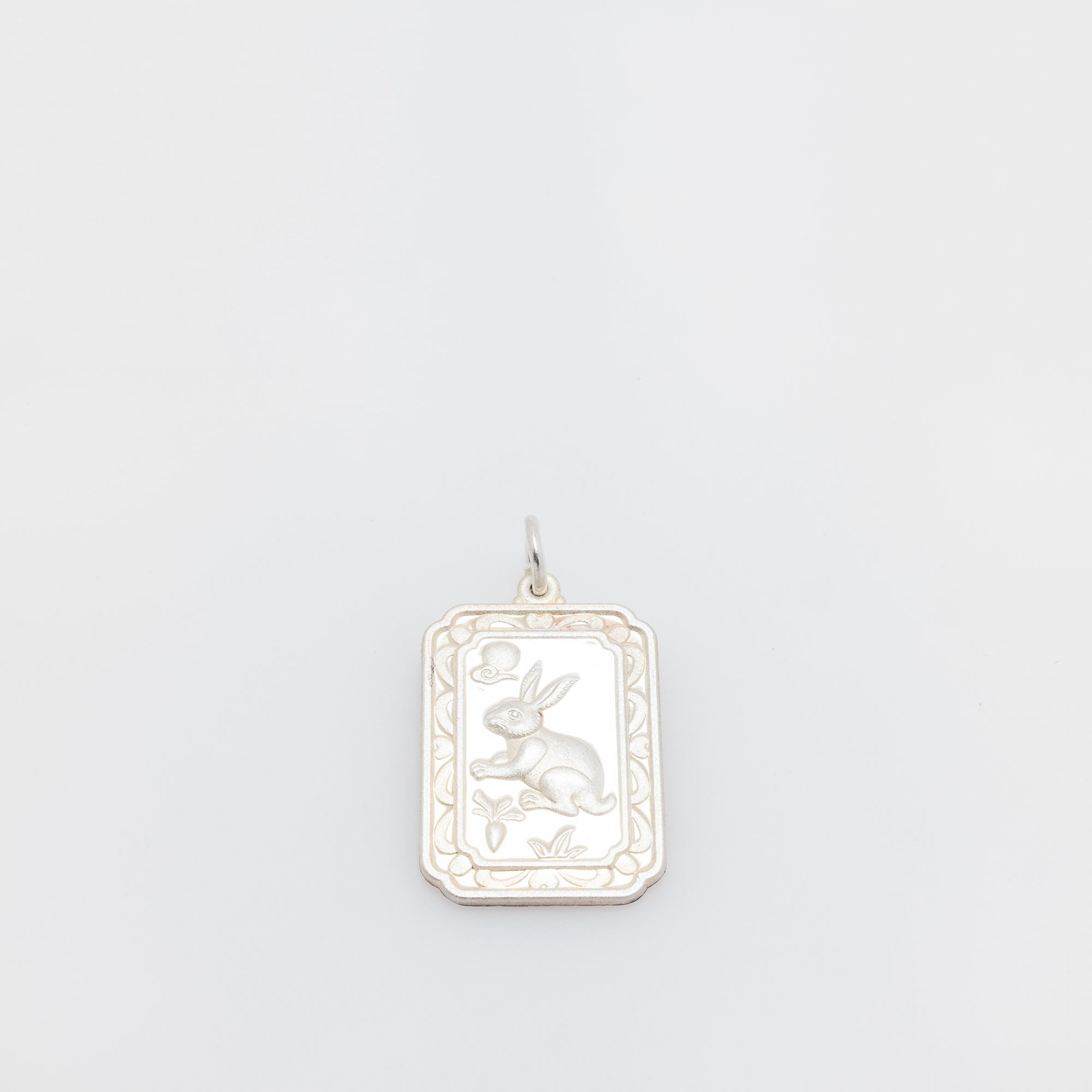 Year of the Rabbit Silver Coin Medallion Pendant
