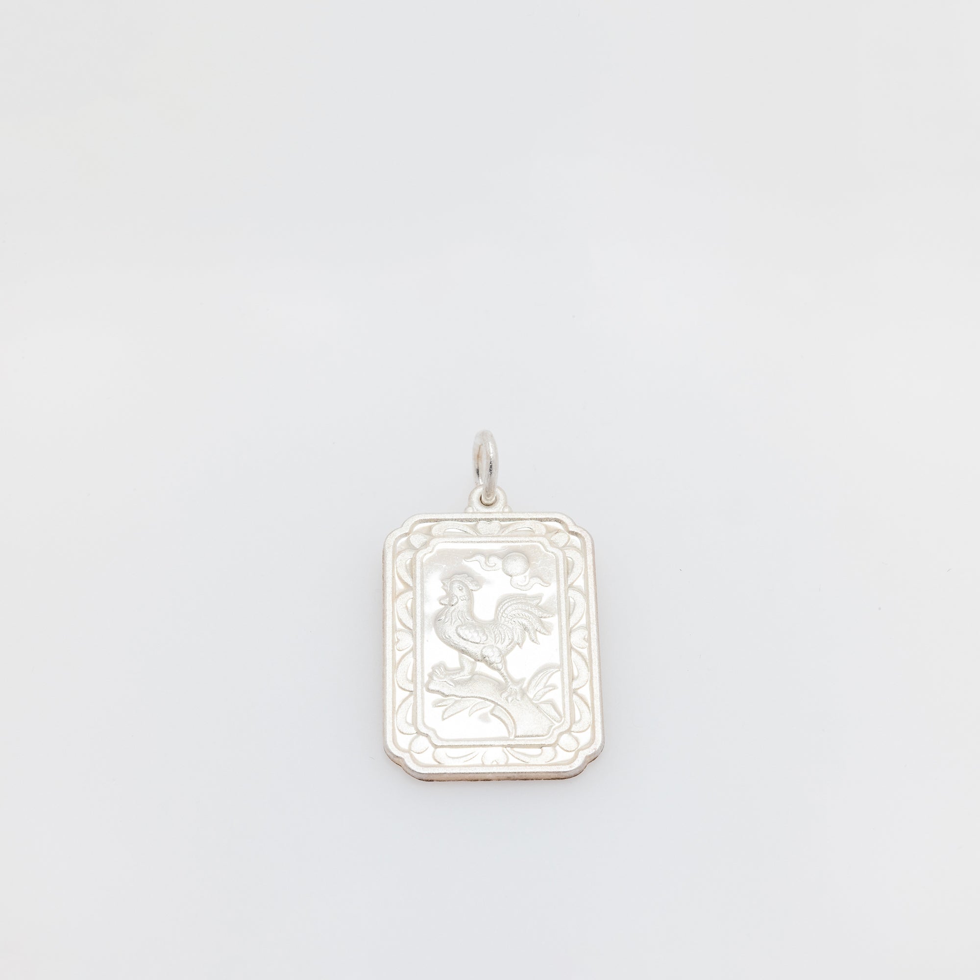 Year of the Rooster Silver Coin Medallion Pendant