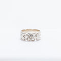 Double Plumeria Heritage Scroll Ring