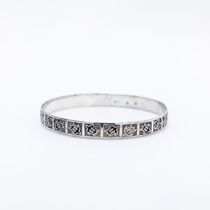 Honu Bangle with Black Enamel Ver.2