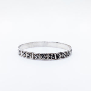 Honu Bangle with Black Enamel Ver.2
