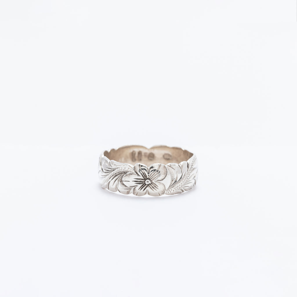Single Plumeria Hawaiian Heirloom Ring