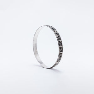 Honu Bangle with Black Enamel Ver.2