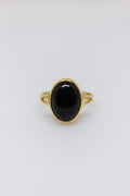 Black Coral Oval Ring [Size 7.25]