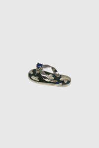 Plumeria Slippah Pendant in Royal Blue Enamel