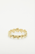 Plumeria Lei Ring in Green Gold [Size 8]
