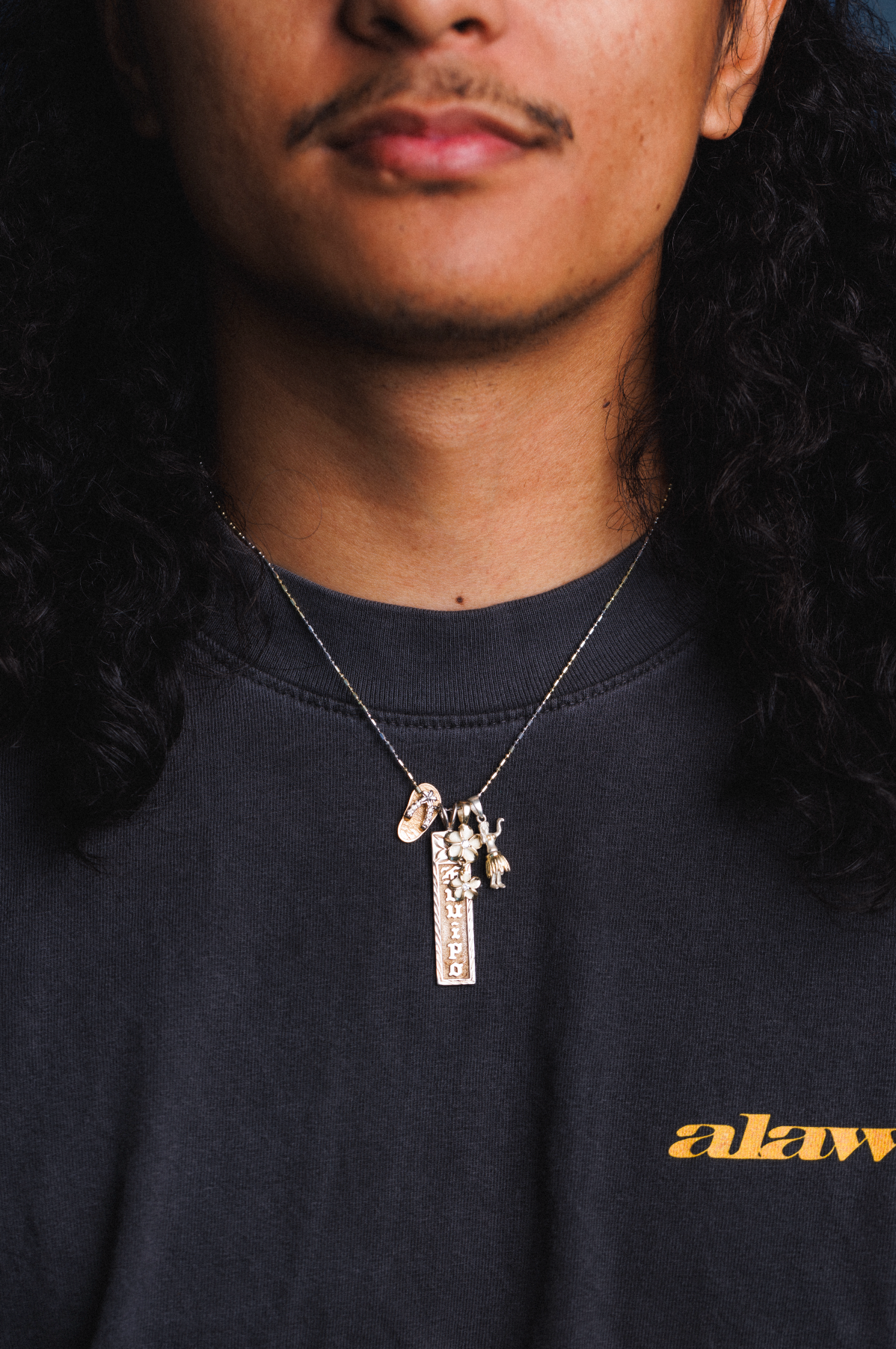 Double Plumeria Pendant