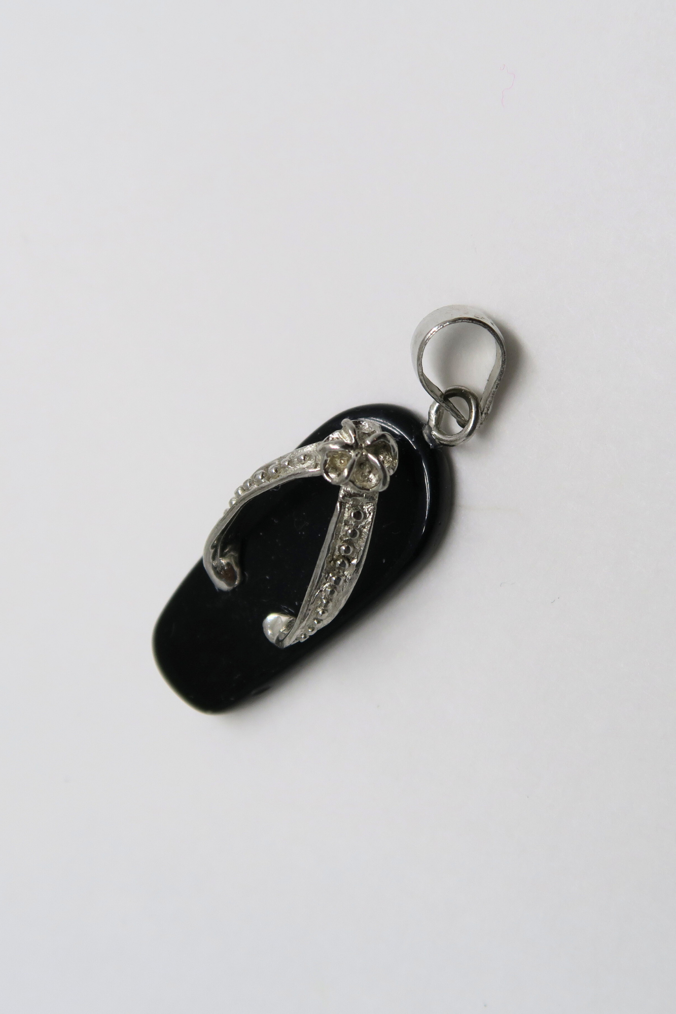 Black Onyx Dangling Slippah Pendant