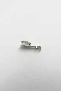 Emerald & Diamond Slippah in White Gold