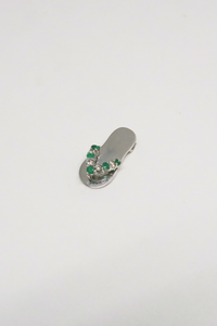 Emerald & Diamond Slippah in White Gold