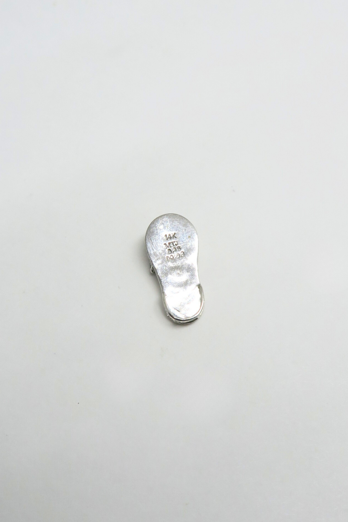 Sapphire & Diamond Slippah in White Gold