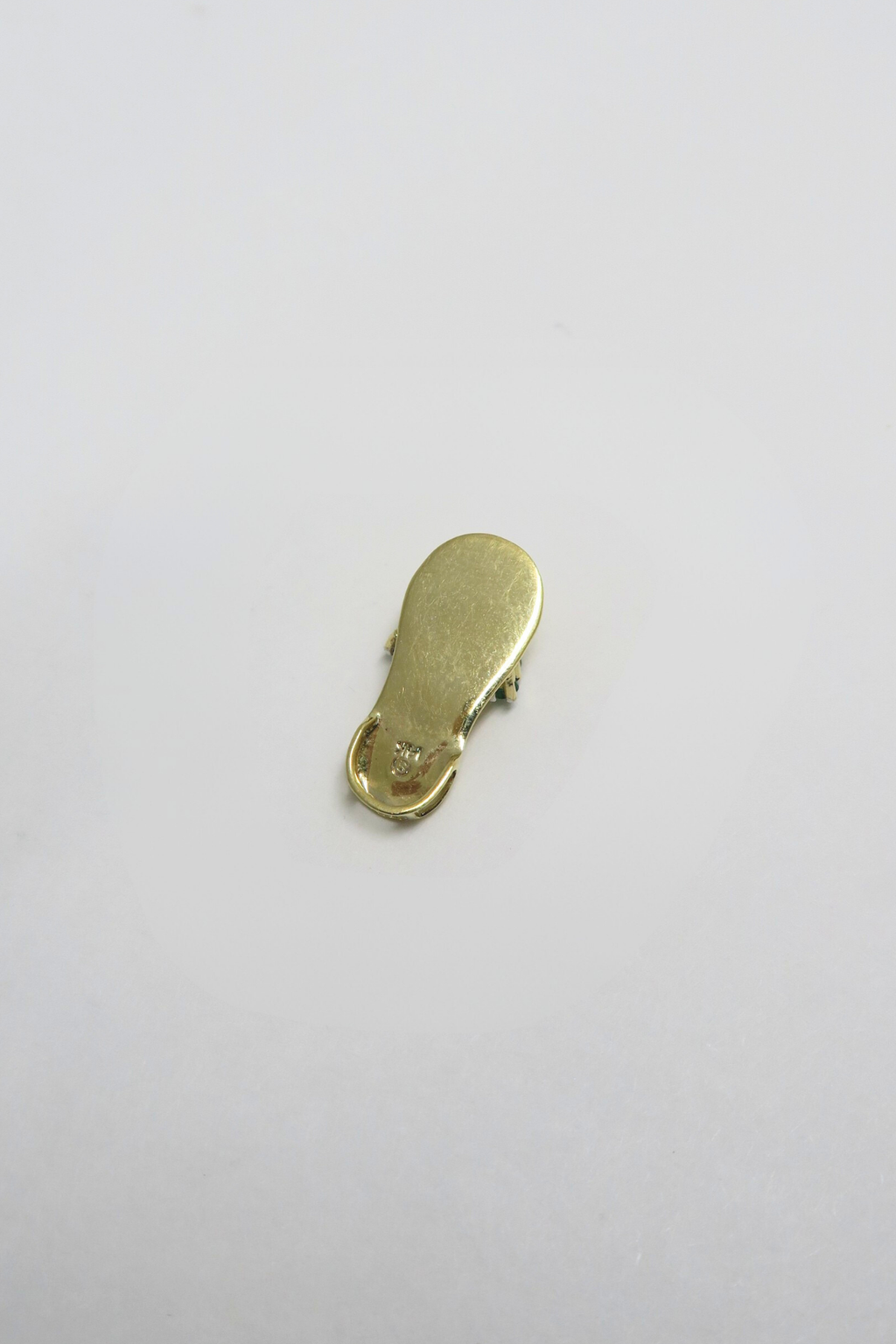 Emerald & Diamond Slippah in Yellow Gold