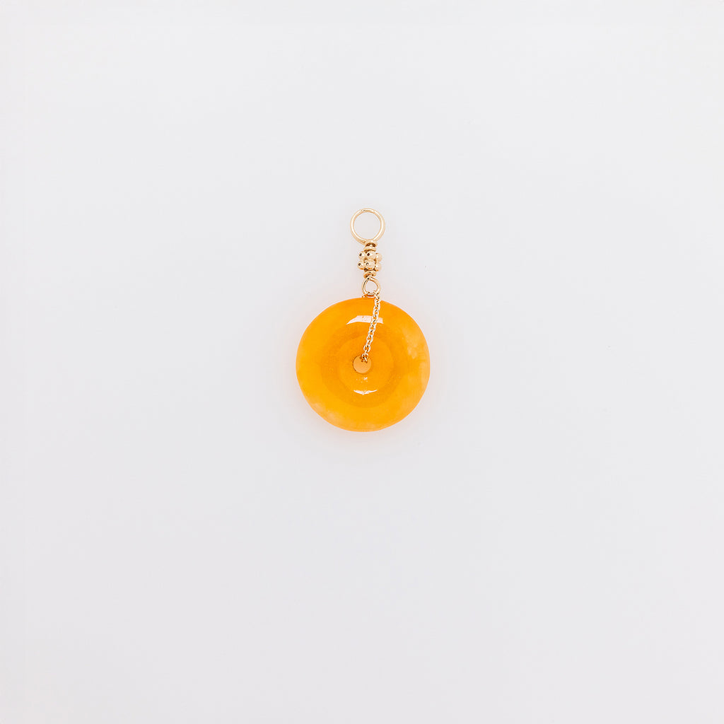 Sunkist Jade Donut Pendant