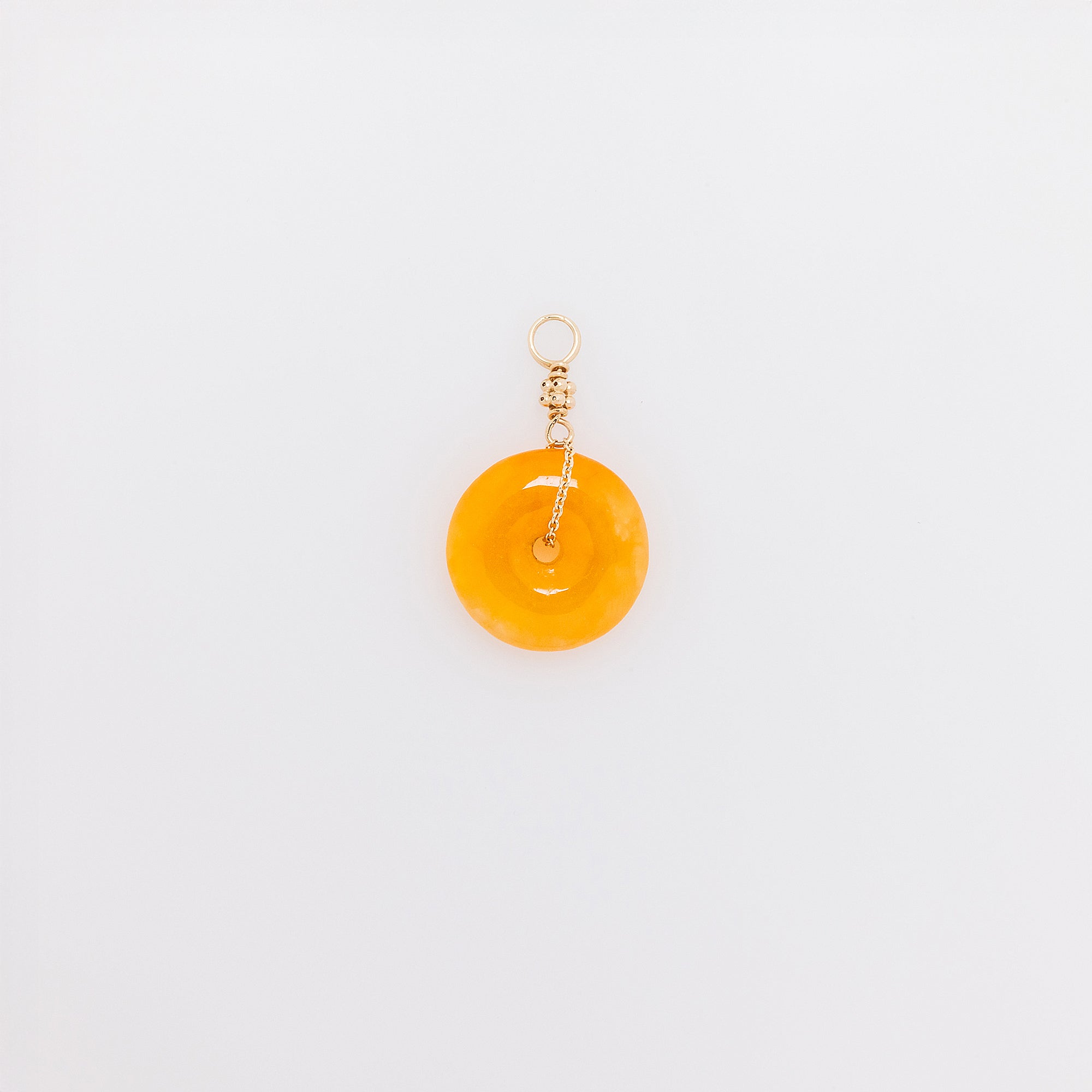 Sunkist Jade Donut Pendant