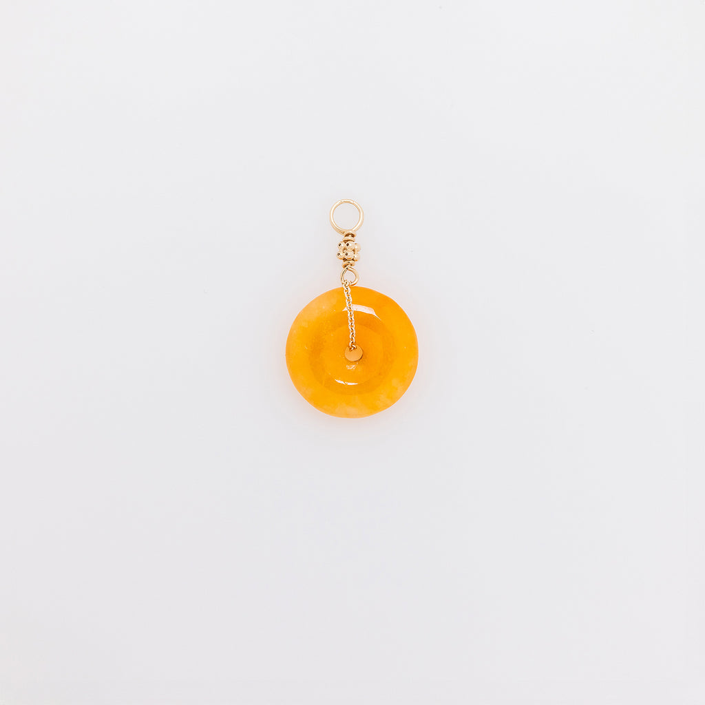 Sunkist Jade Donut Pendant