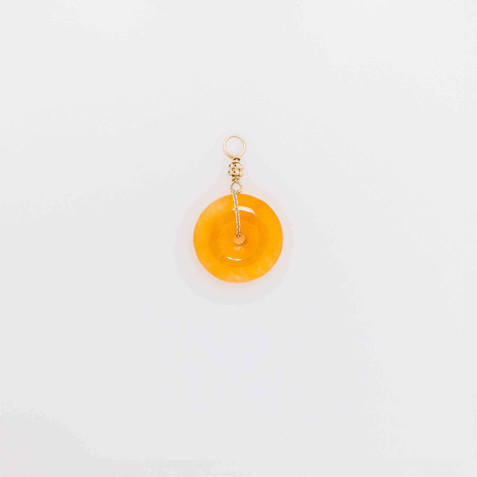 Sunkist Jade Donut Pendant