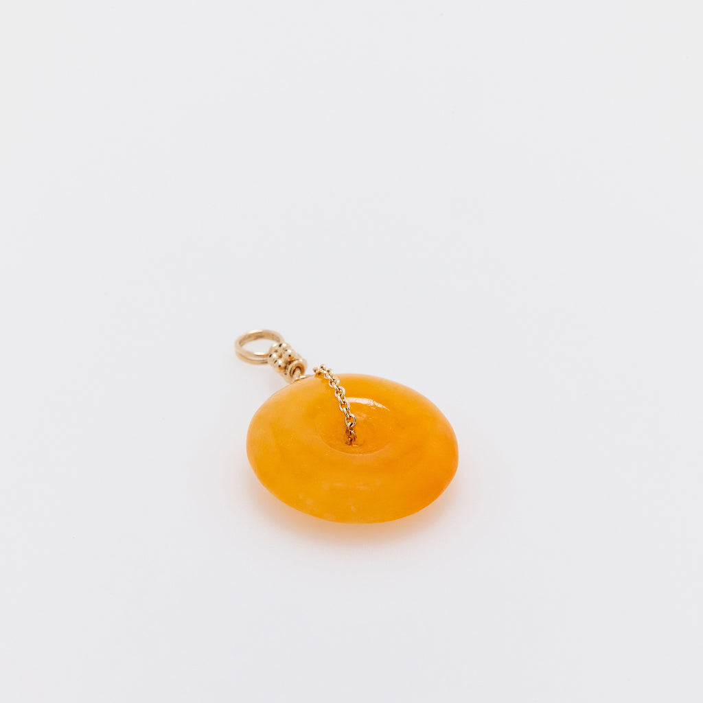 Sunkist Jade Donut Pendant