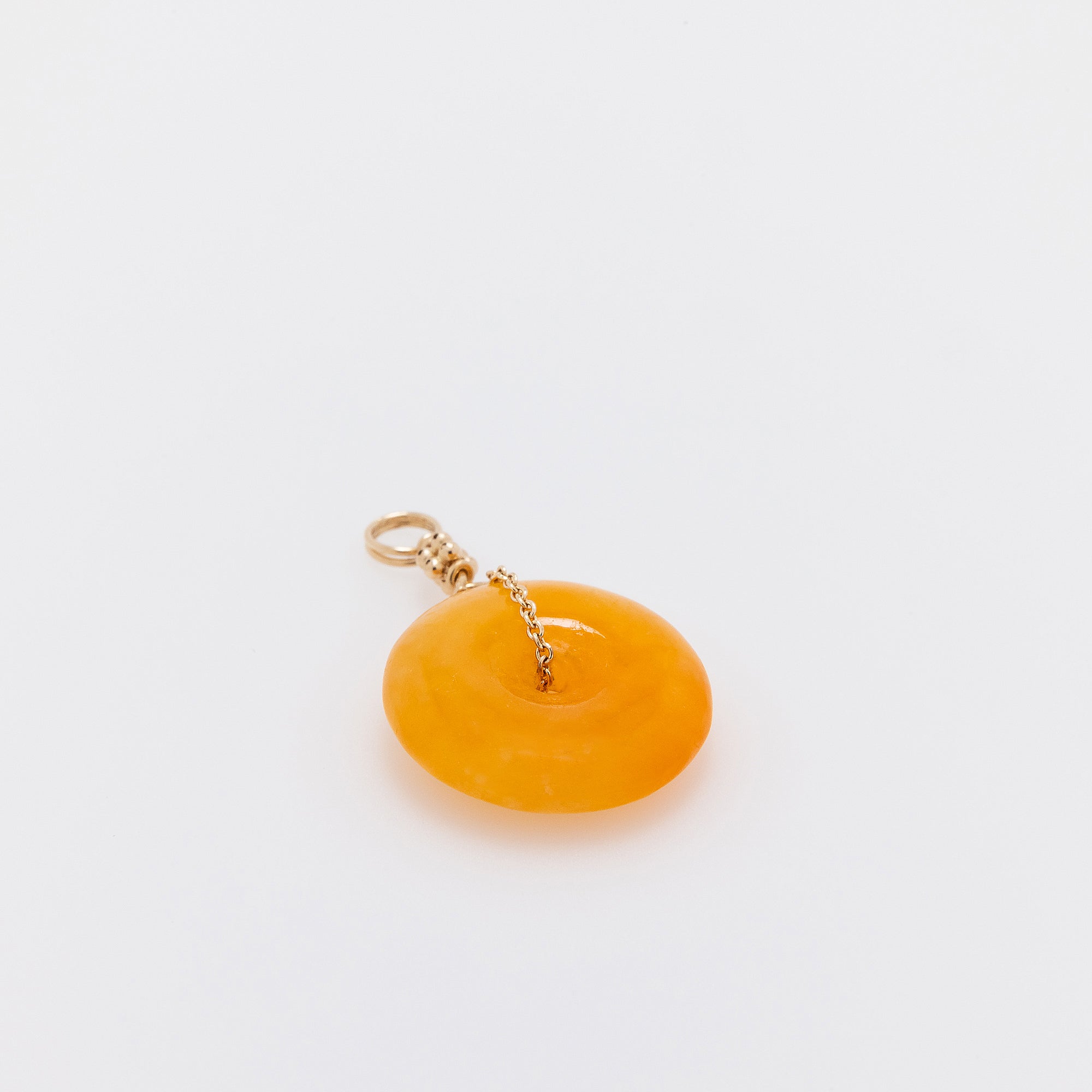 Sunkist Jade Donut Pendant