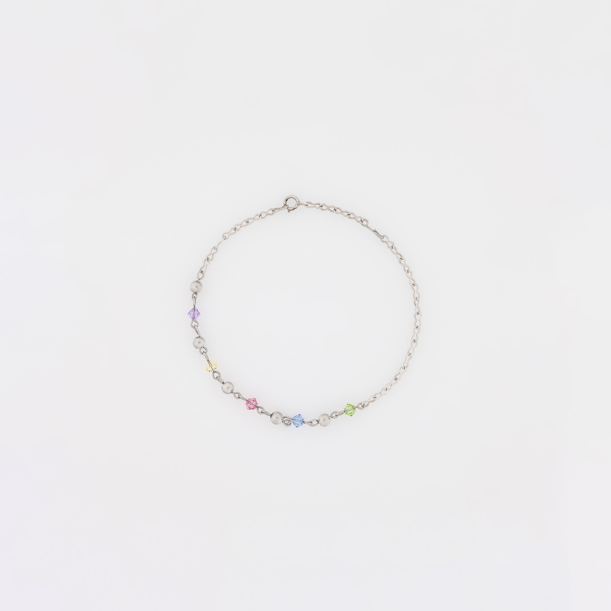 Multicolor Stone with Infinity Links Anklet