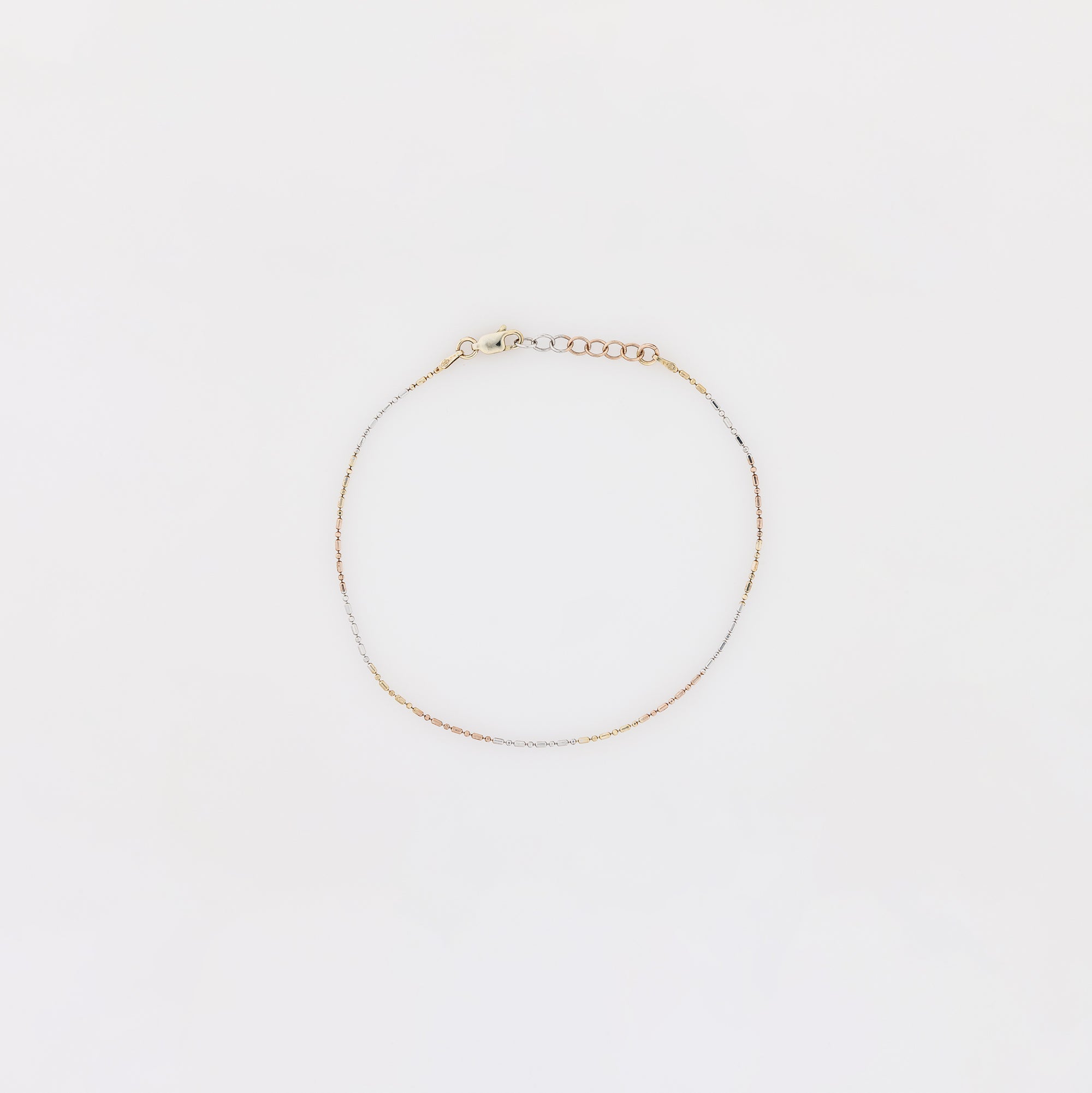 Tricolor Dot Dash Chain Anklet