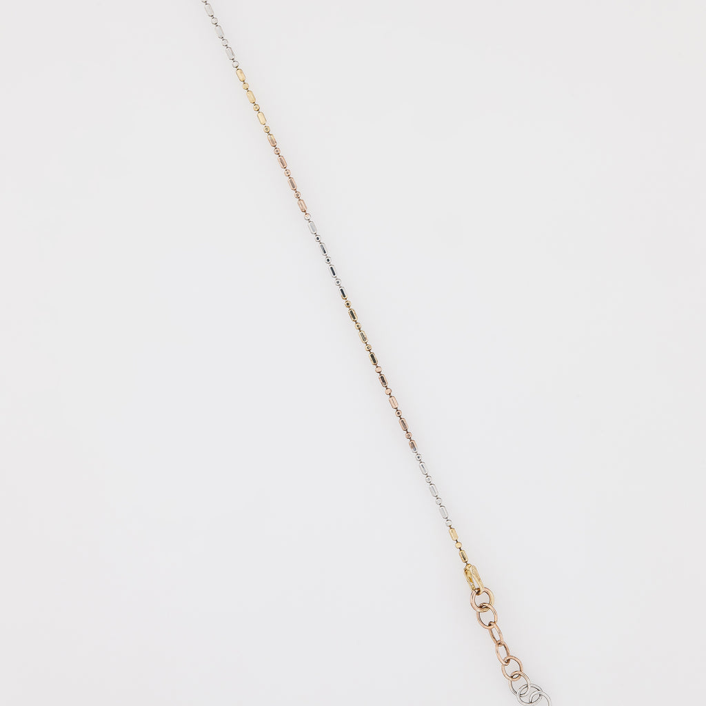 Tricolor Dot Dash Chain Anklet