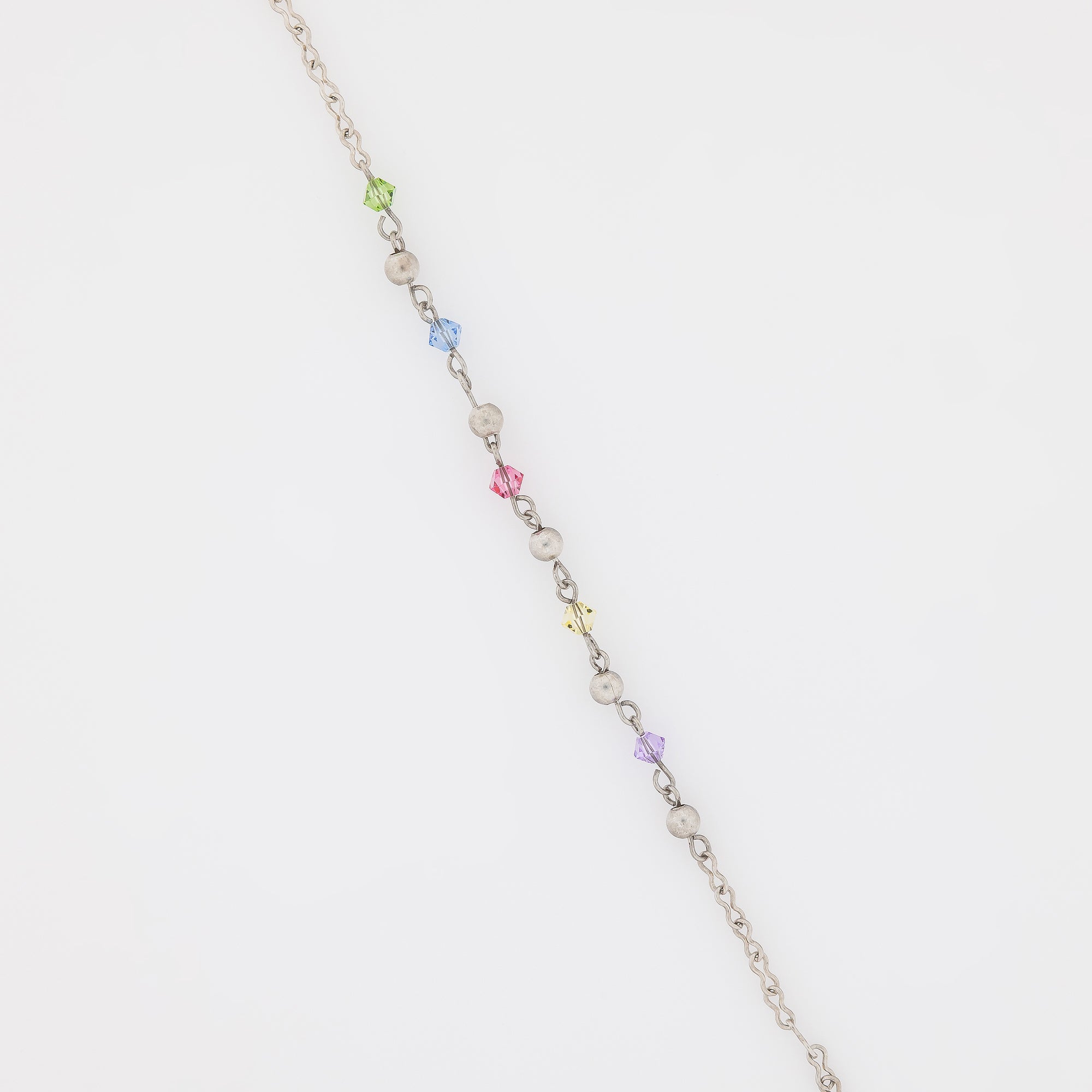 Multicolor Stone with Infinity Links Anklet